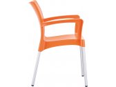 Кресло пластиковое Siesta Contract Dolce алюминий, полипропилен оранжевый Фото 13