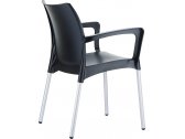 Кресло пластиковое Siesta Contract Dolce алюминий, полипропилен черный Фото 11
