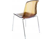 Комплект прозрачных стульев Siesta Contract Allegra Set 2 сталь, поликарбонат янтарный Фото 10