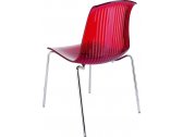 Комплект прозрачных стульев Siesta Contract Allegra Set 2 сталь, поликарбонат красный Фото 11