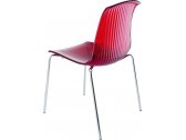 Комплект прозрачных стульев Siesta Contract Allegra Set 2 сталь, поликарбонат красный Фото 12