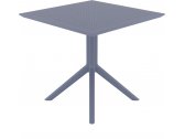 Стол пластиковый Siesta Contract Sky Table 80 сталь, пластик темно-серый Фото 8
