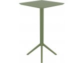 Стол пластиковый барный складной Siesta Contract Sky Folding Bar Table 60 сталь, пластик оливковый Фото 9