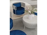 Кресло плетеное с подушками Aurica Лимассол алюминий, роуп, ткань синий Фото 5