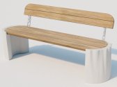 Скамейка деревянная Laura Бриз архитектурный композит, сосна Фото 1