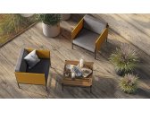 Комплект плетеной мебели Aurica Готланд алюминий, нержавеющая сталь, акация, роуп, ткань натуральный, желтый, серый Фото 3
