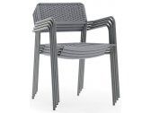 Кресло плетеное Aurica Эланд нержавеющая сталь, роуп серый Фото 3