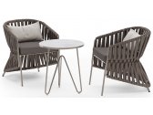Кресло плетеное с подушками Aurica Леба алюминий, нержавеющая сталь, акрил, роуп коричневый, бежевый Фото 5