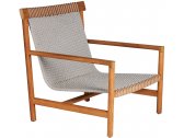 Кресло лаунж деревянное плетеное Tribu Amanu тик, роуп Фото 1