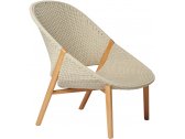 Кресло лаунж деревянное плетеное Tribu Elio тик, роуп Фото 1