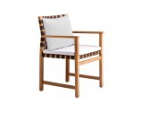 Кресло деревянное плетеное Tribu Vis a Vis тик, тканевые ремни Фото 4