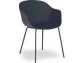 Кресло пластиковое PAPATYA Globe-K ML сталь, стеклопластик антрацит Фото 1