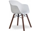 Кресло пластиковое PAPATYA Globe-K Wox Iroko ироко, металл, стеклопластик натуральный, белый Фото 1
