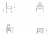 Кресло плетеное с обивкой DFN Canopo  алюминий, искусственный ротанг, ткань Фото 2