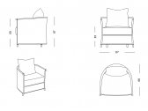 Кресло плетеное с подушками DFN Wezen алюминий, искусственный ротанг, ткань Фото 2
