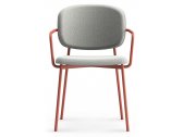 Кресло металлическое Copiosa Wround сталь, ткань светло-серый, красный Фото 1