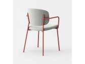 Кресло металлическое Copiosa Wround сталь, ткань светло-серый, красный Фото 4