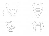 Кресло плетеное с подушками DFN Aldebaran сталь, натуральный ротанг, ткань Фото 2