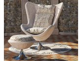 Кресло плетеное с подушками DFN Aldebaran сталь, натуральный ротанг, ткань Фото 6