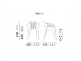 Кресло пластиковое PEDRALI Tatami стеклопластик красный Фото 2