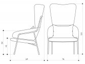 Кресло мягкое с высокой спинкой Arrmet Strike Relax сталь, ткань Фото 2