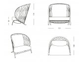 Кресло металлическое с подушками DFN Sunrise железо, ткань Фото 2
