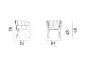 Кресло деревянное мягкое Gervasoni Yelek ясень, ткань Фото 2