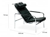 Кресло дизайнерское Proiezione Genni сталь, кожа Фото 2