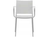 Кресло пластиковое PEDRALI Mya алюминий, стеклопластик белый Фото 1