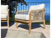 Кресло деревянное с подушками Tagliamento Ravona KD акация, роуп, олефин натуральный, бежевый Фото 30