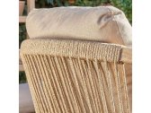 Кресло деревянное с подушками Tagliamento Rimini тик, роуп, олефин натуральный, бежевый Фото 3