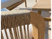 Кресло деревянное с подушками Tagliamento Rimini тик, роуп, олефин натуральный, бежевый Фото 8