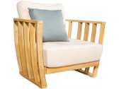 Кресло деревянное с подушками Tagliamento Woodland тик, олефин натуральный, бежевый Фото 2