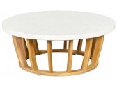 Столик кофейный Tagliamento Woodland тик, керамика натуральный, белый Фото 2