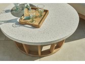 Столик кофейный Tagliamento Woodland тик, керамика натуральный, белый Фото 4