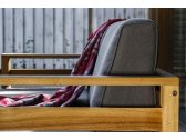 Кресло деревянное с подушками Tagliamento Booka тик, олефин натуральный, темно-серый Фото 7