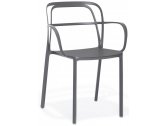 Кресло пластиковое PEDRALI Intrigo алюминий серый Фото 1
