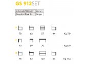 Комплект плетеной пластиковой мебели Grattoni GS 912 алюминий, искусственный ротанг, ткань коричневый, бежевый Фото 2