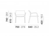 Кресло пластиковое PEDRALI Ara Lounge стеклопластик темно-серый Фото 2