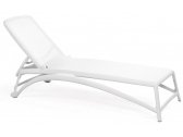 Шезлонг-лежак пластиковый Nardi Atlantico стеклопластик, текстилен белый Фото 1