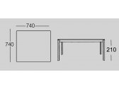 Столик ламинированный журнальный PAPATYA Slim Center Low Table (E) металл, ламинат Фото 2