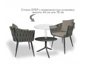 Комплект мебели Tagliamento Step + Step Mini Verona стеклопластик, алюминий, роуп, акрил антрацит, темно-коричневый Фото 2