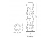 Кашпо из биопластика SLIDE Threebu Totem Pot 4 Special биополиэтилен, алюминий Фото 2