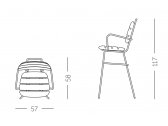 Кресло пластиковое барное SLIDE Ribs Up Special металл, полиэтилен Фото 2