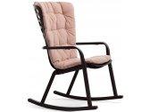Кресло-качалка пластиковое с подушкой Nardi Folio стеклопластик, акрил антрацит, розовый Фото 1
