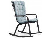 Кресло-качалка пластиковое с подушкой Nardi Folio стеклопластик, акрил антрацит, голубой Фото 1