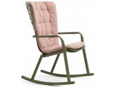 Кресло-качалка пластиковое с подушкой Nardi Folio стеклопластик, акрил агава, розовый Фото 1