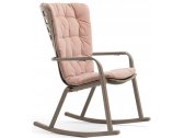 Кресло-качалка пластиковое с подушкой Nardi Folio стеклопластик, акрил тортора, розовый Фото 1