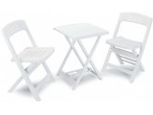 Комплект пластиковой мебели GARDEN RATTAN Balkon Set полипропилен белый Фото 2
