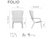 Лаунж-кресло пластиковое с подушкой Nardi Folio стеклопластик, акрил антрацит, зеленый Фото 2